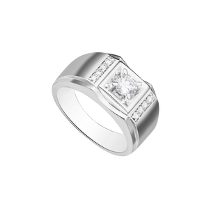 Nhẫn nam Kim cương Vàng trắng 14K PNJ DDDDW000265