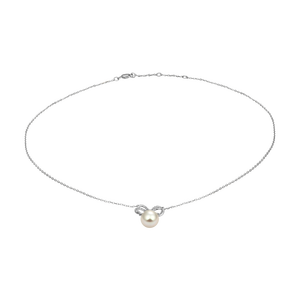 Dây cổ Vàng Trắng 14K đính Ngọc trai Akoya PNJ PAXMW000052