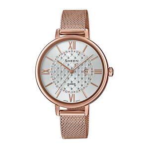Đồng Hồ Casio Nữ SHE-4059PGM-7AUDF Dây Thép Không Gỉ 41 × 34mm