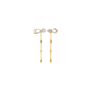 Bông tai Vàng 18K đính đá Citrine PNJ Family Infinity CTXMC000014