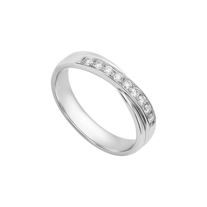 Nhẫn cưới Kim cương Vàng trắng 14K PNJ DD00W000649