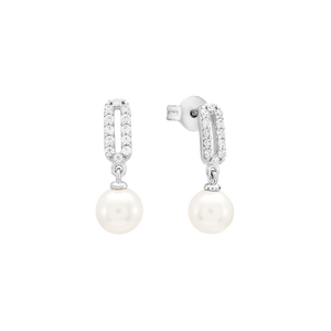 Bông tai Bạc đính Ngọc trai PNJSilver PFXMW000019