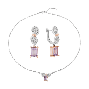 Bộ trang sức Vàng 14K đính Amethyst PNJ Family Infinity 2023 00001-00003