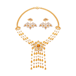 Bộ trang sức Vàng 18K đính đá Citrine PNJ Masterpiece 00009-000020
