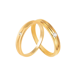 Cặp nhẫn cưới Kim cương Vàng 18K PNJ Chung Đôi 00699-00692