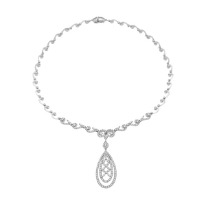 Dây cổ kim cương Vàng trắng 14K PNJ DDDDW000123