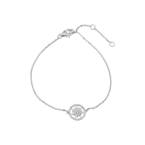 Lắc tay Kim cương Vàng Trắng 14K đính Ngọc trai Akoya Disney|PNJ Rapunzel DD00W000431