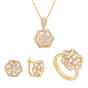 Bộ trang sức Vàng 18K đính đá CZ PNJ 06504-04534