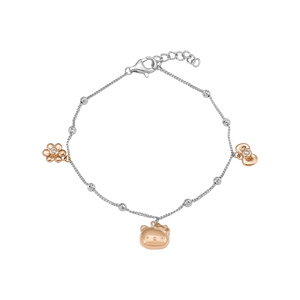 Lắc tay Vàng 10K đính đá ECZ PNJ ❤️ HELLO KITTY XMXMH000046