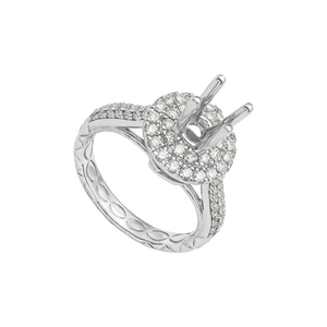 Vỏ nhẫn Vàng trắng 18K PNJ Timeless Diamond 00DDW005462