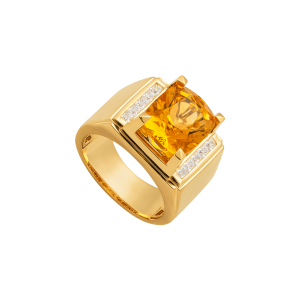 Nhẫn nam Vàng 18K đính đá Citrine PNJ CTXMY000550