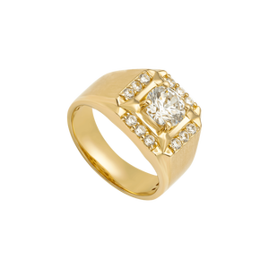 Nhẫn nam Vàng 18K đính đá ECZ PNJ XMXMY001802