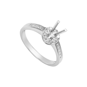 Vỏ nhẫn Kim cương Vàng trắng 18K PNJ 00DDW000231