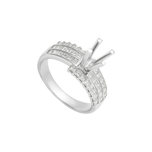 Vỏ nhẫn Kim cương Vàng trắng 18K PNJ 00DDW000360