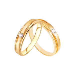 Cặp nhẫn cưới Kim cương Vàng 18K PNJ Chung Đôi 00816-00826