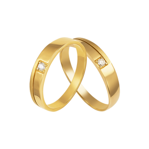 Cặp nhẫn cưới Kim cương Vàng 18K PNJ Chung Đôi 00847-00843
