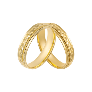 Cặp nhẫn cưới Vàng 18K PNJ Sánh Duyên 00380-00381
