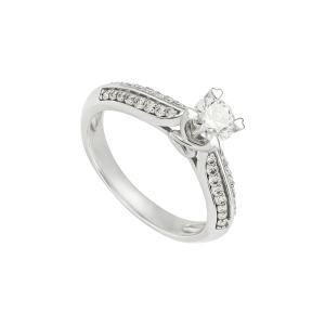 Nhẫn Kim cương Vàng trắng 14K PNJ DDDDW003705