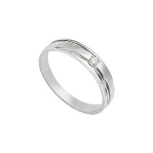 Nhẫn cưới nam Bạch kim đính Kim cương PNJ DD00W000159