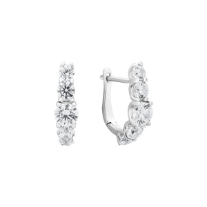 Bông tai Vàng trắng 10K đính đá ECZ PNJ XMXMW001537