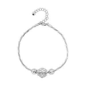 Lắc tay Vàng trắng Ý 18K đính đá CZ PNJ XM00W000155