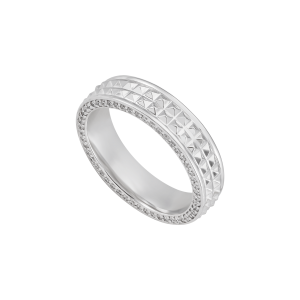 Nhẫn cưới nam Kim cương Vàng Trắng 14K PNJ DD00W004084