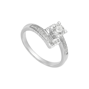 Nhẫn Kim cương Vàng trắng 14K PNJ DDDDW000529