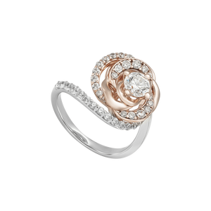 Nhẫn Vàng 10K đính đá ECZ PNJ Audax Rosa XMXMH000275