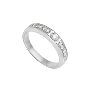 Nhẫn Bạch Kim đính Kim cương PNJ DDDDW000022