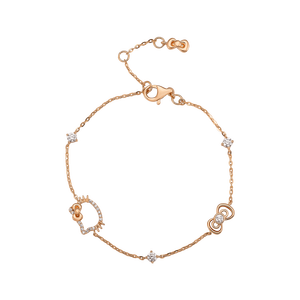 Lắc tay Vàng 10K đính đá ECZ PNJ ❤️ HELLO KITTY XMXMX000009