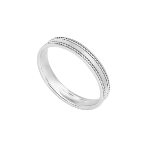 Nhẫn cưới Vàng trắng 10K PNJ Sánh Duyên 0000W000056