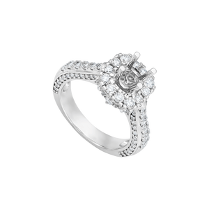 Vỏ Nhẫn Kim cương Vàng Trắng 18K PNJ 00DDW006267