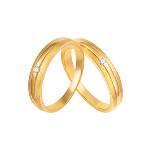 Cặp nhẫn cưới Kim cương Vàng 18K PNJ Chung Đôi 00867-00863