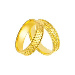 Cặp nhẫn cưới Vàng 18K PNJ Long Phụng 00359-00358