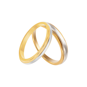 Cặp nhẫn cưới Vàng 18K PNJ Sánh Duyên 00004-00003