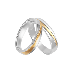 Cặp nhẫn cưới Vàng 18K PNJ Sánh Duyên 00022-00023