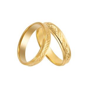 Cặp nhẫn cưới Vàng 18K PNJ Sánh Duyên 00377-00376