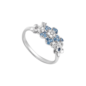 Nhẫn Vàng trắng 10K đính đá Synthetic PNJ Euphoria ZTMXW000020