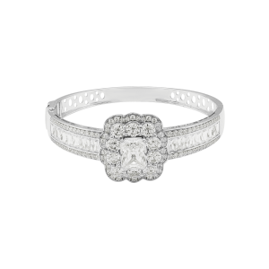 Vòng tay Vàng Trắng 10K đính đá ECZ PNJ XMXMW001107