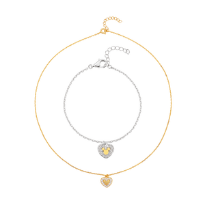 Bộ trang sức trẻ em Bạc đính đá Disney|PNJ Mickey 60000-60004