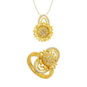 Bộ trang sức Vàng 10K đính đá ECZ PNJ Sunnyva 09438-06555