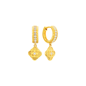 Bông tai Vàng 10K đính đá ECZ PNJ Kim Bảo Như Ý XM00Y003139