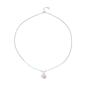 Dây cổ Vàng 10K đính đá ECZ PNJ Audax Rosa XMXMH000074