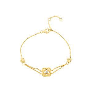 Lắc tay Vàng 10K đính đá ECZ PNJ Kim Bảo Như Ý XM00Y000690