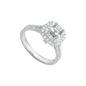 Vỏ Nhẫn Kim cương Vàng Trắng 18K PNJ 00DDW006264