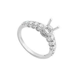 Vỏ nhẫn Kim cương Vàng trắng 18K PNJ 00DDW006266