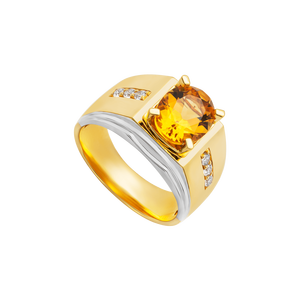 Nhẫn nam Vàng 14K đính đá Citrine PNJ CTXMC000006