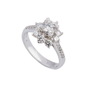 Nhẫn Kim cương Vàng trắng 14K PNJ DDDDW006684