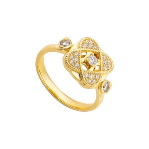 Nhẫn Vàng 14K đính đá ECZ PNJ Kim Bảo Như Ý XMXMY010544