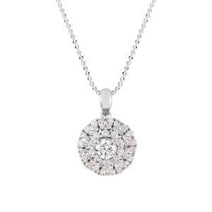 Mặt dây chuyền Kim cương Vàng trắng 14K PNJ DDDDW001589